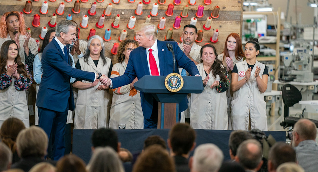 President Trump at Louis Vuitton Factory: The Social Media