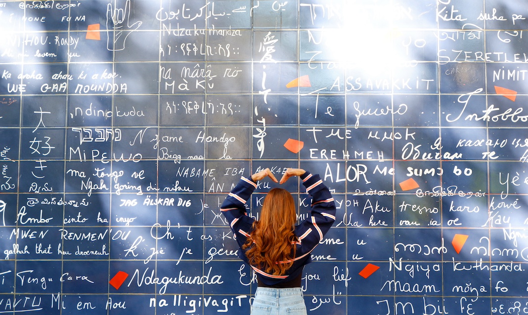 Wall of Love, Montmartre, Paris France / Le mur des je t'aime Paris