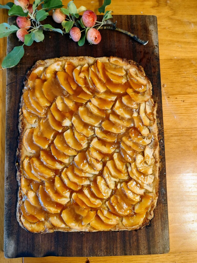 Food on a wooden table