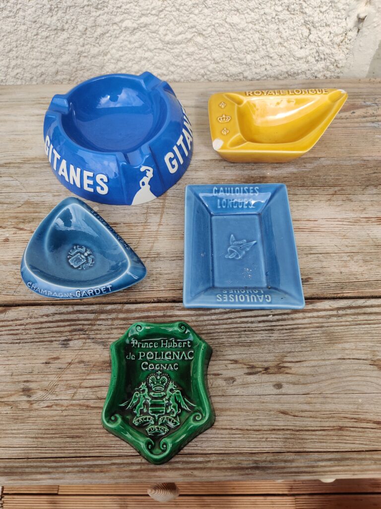 A blue container on a table