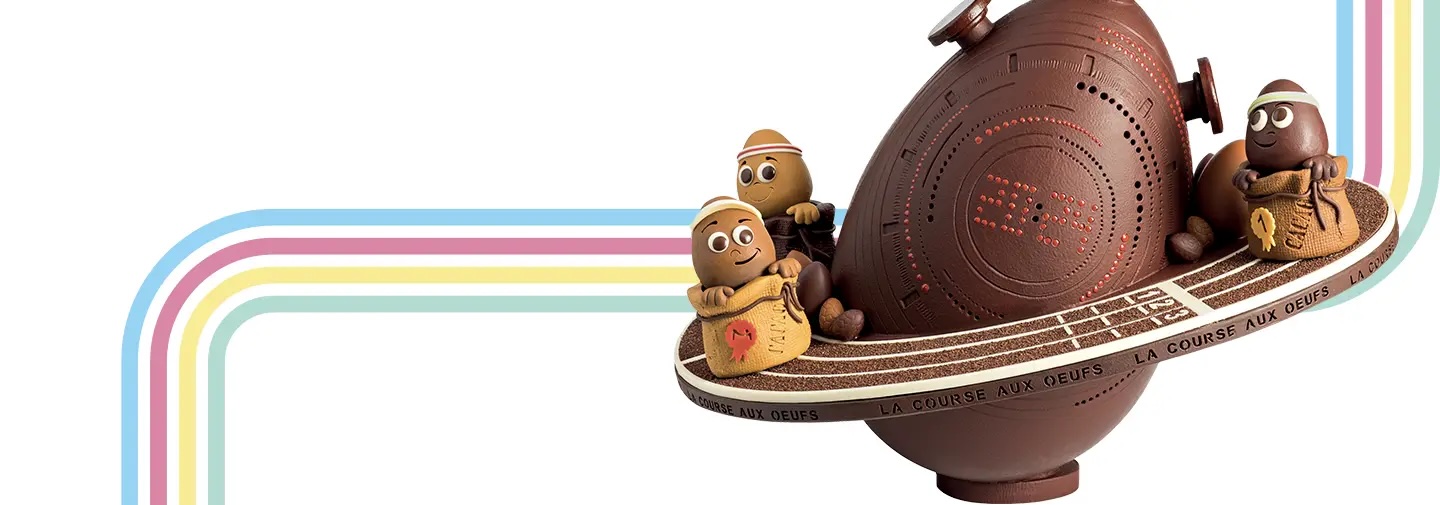 La Maison du Chocolate Sportif Easter Eggs Characters.