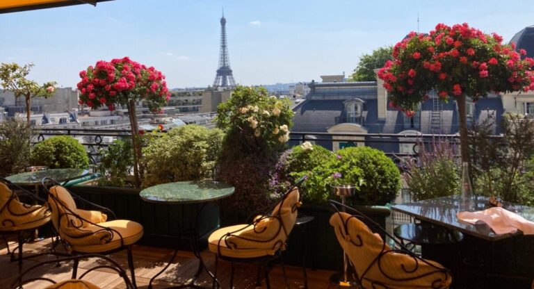 Eiffel Tower views from Paris rooftop bar