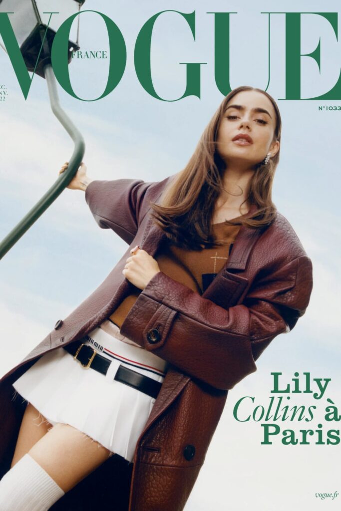 Vogue France Lilly Collins cover.