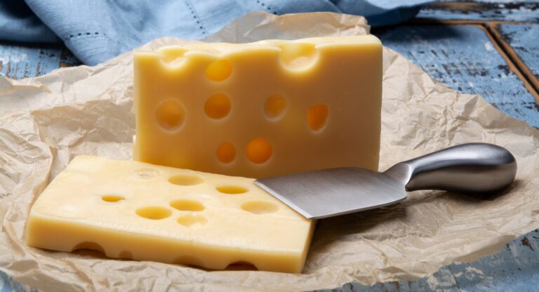 Sliced emmental cheese