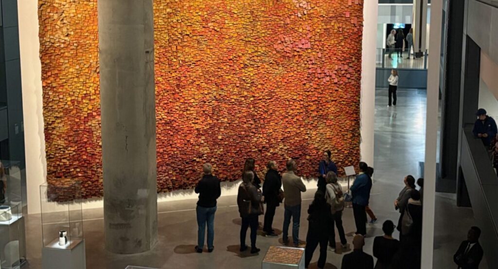 Artwork viewed from above at the Fondation Cartier.