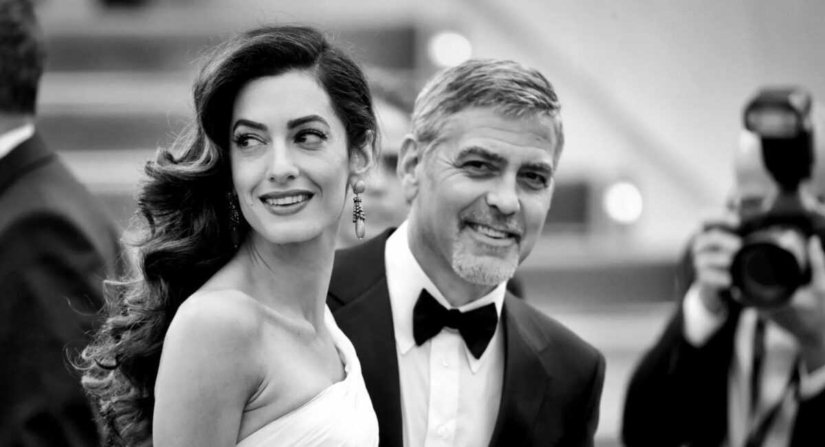 George and Amal Clooney on the red carpet.
