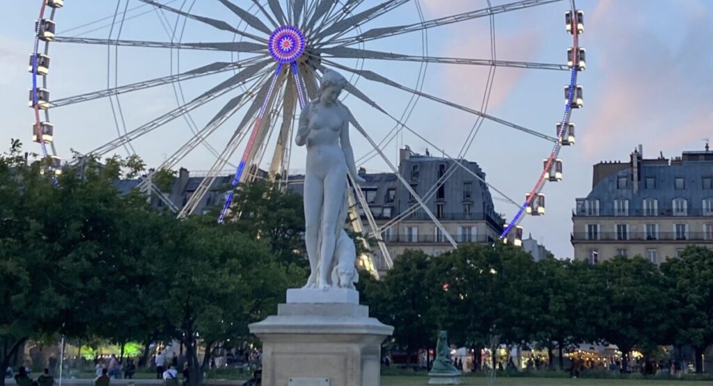 Ferris wheel in the Tuileries Gardens.