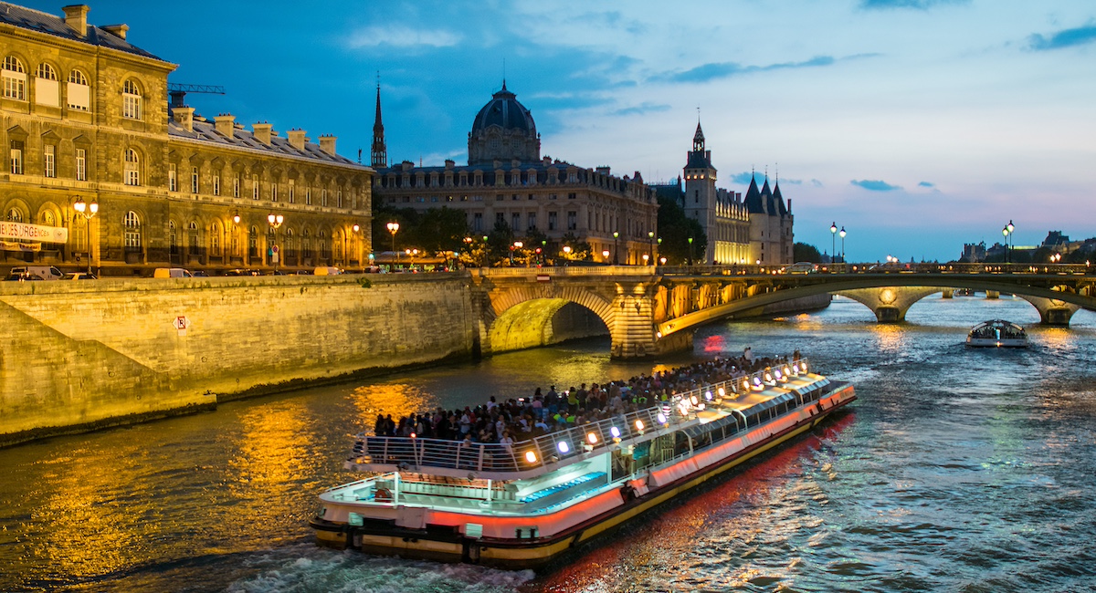 Things to do in Paris at night: take a river cruise along the Seine.