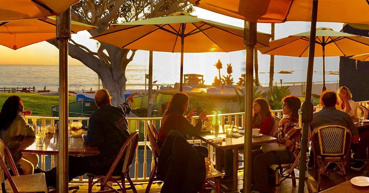 People enjoying al fresco dining
