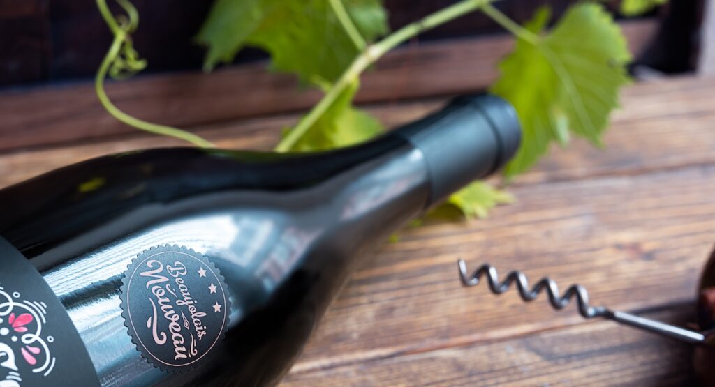Bottle of Beaujolais Nouveau