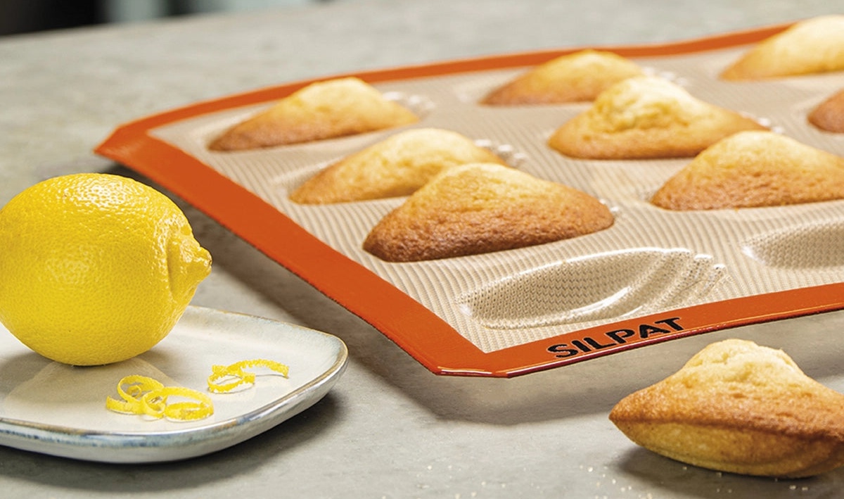 Madeleines baked in silicon mold