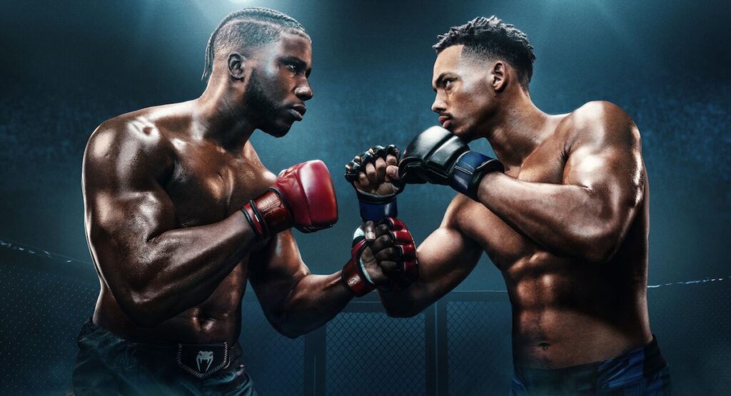 Two boxers poised to fight