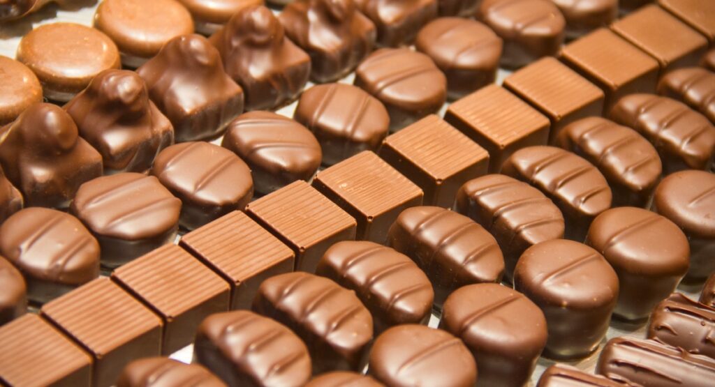 Variety of hand made swiss chocolate