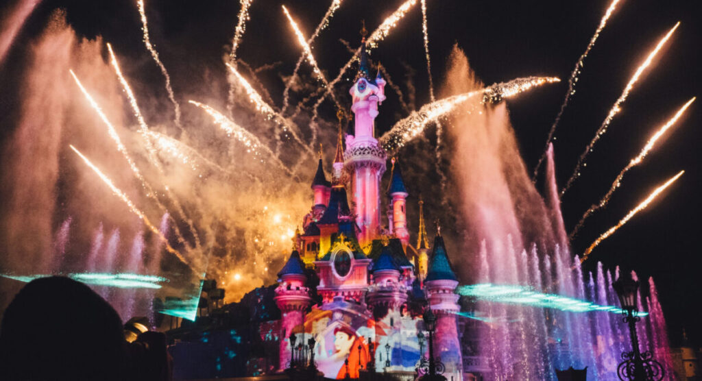 Fireworks at Disney Land Paris.