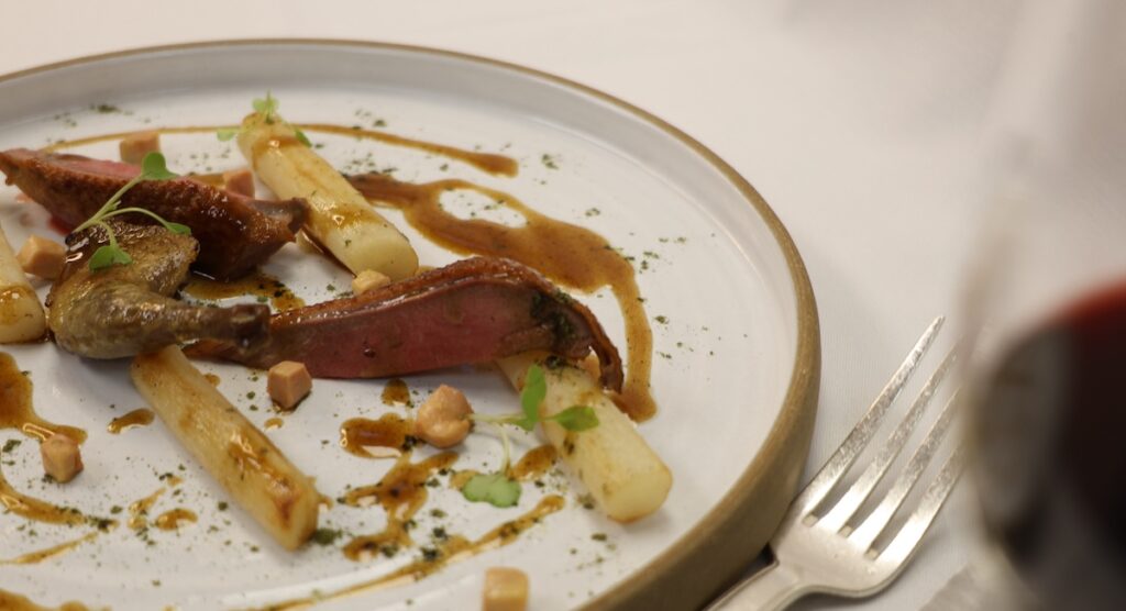 Roasted squab at Benoit New York