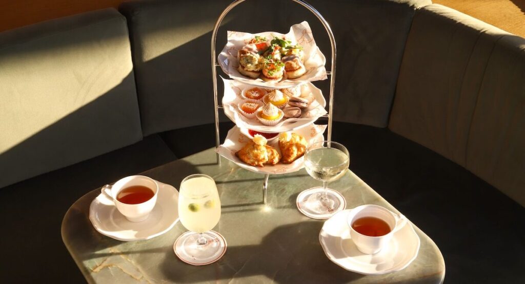 Holiday Tea tower at Bar Blondeau.