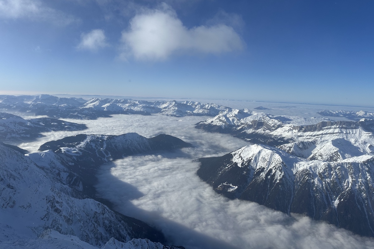 View from the top of the Aiguille du Midi