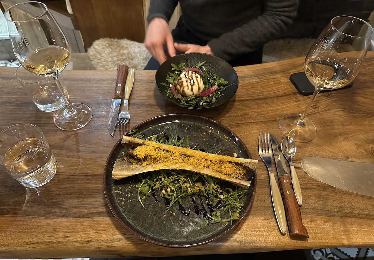 Bone marrow with bottarga and burrata