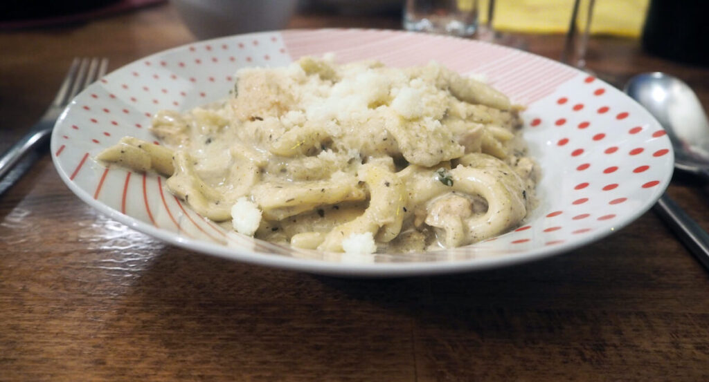 Pasta of Il Farniente restaurant.