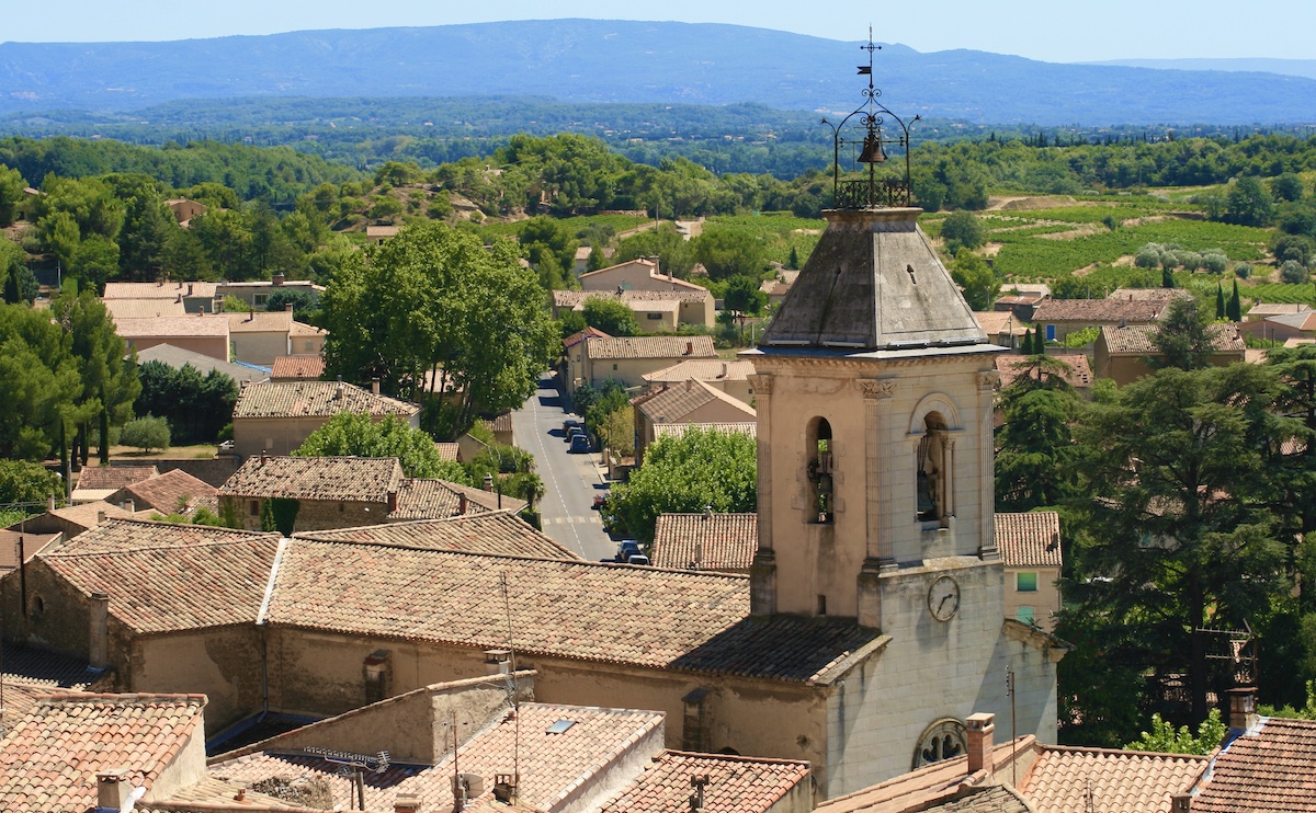 View of village of Beaumes-de-Venise