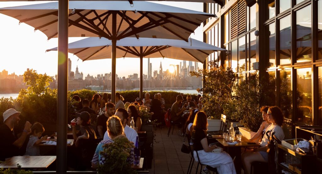 Rooftop terrace at Bar Blondeau