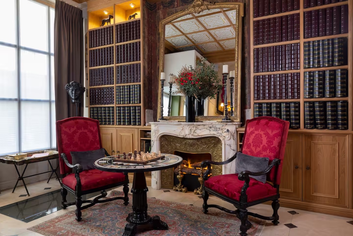 Interior of luxurious Paris Airbnb