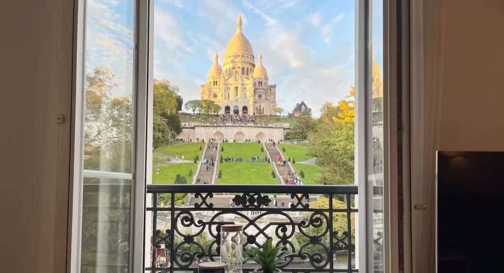 View of the Sacré-Coeur from Paris Airbnb