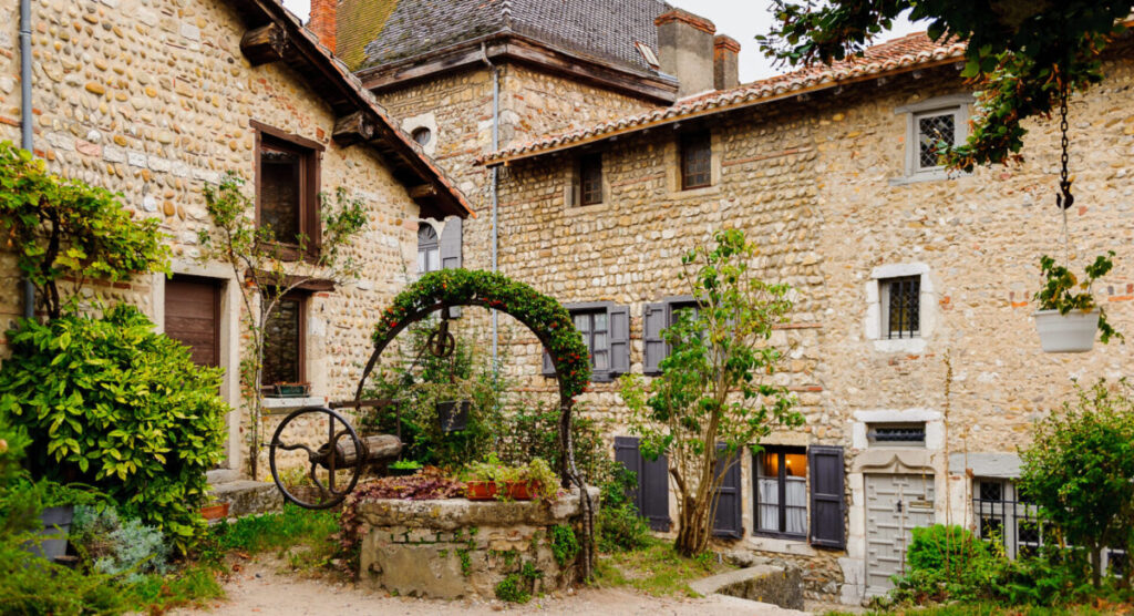 The village of Pérouges at day.