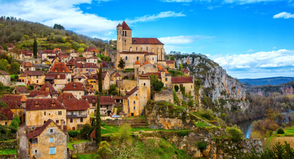 Saint-Cirq-Lapopie medieval old town.