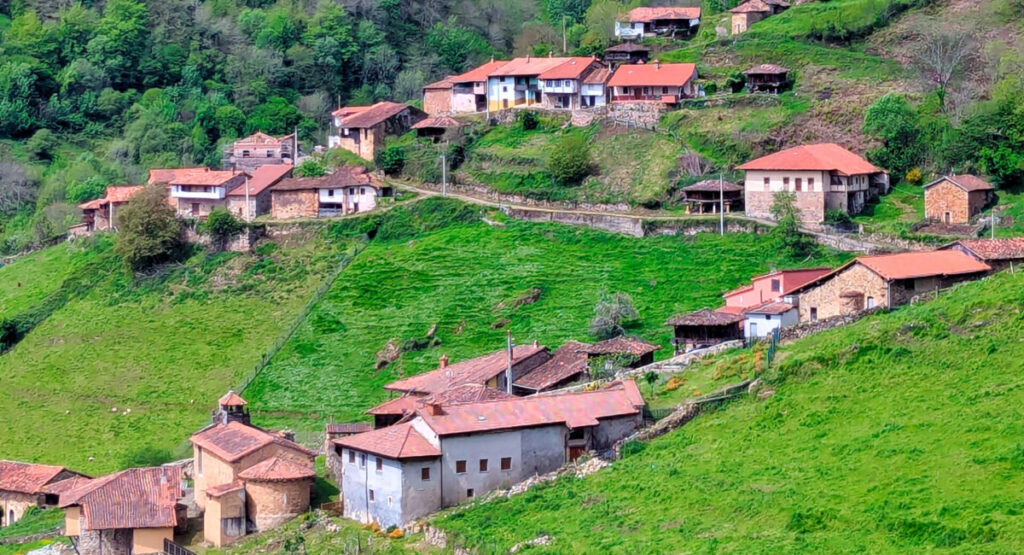 Aerial view of the village of Lucéram.