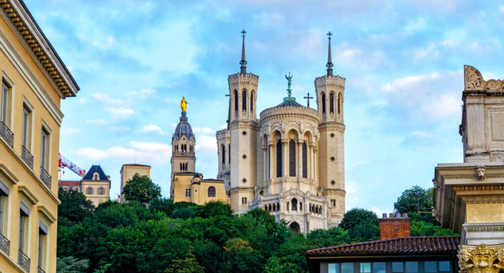 Basilica of Notre Dame de Fourviere in Lyon.