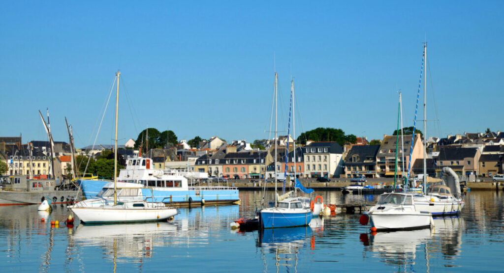 Boats in the harbour of Concarneau, Brittany, France.