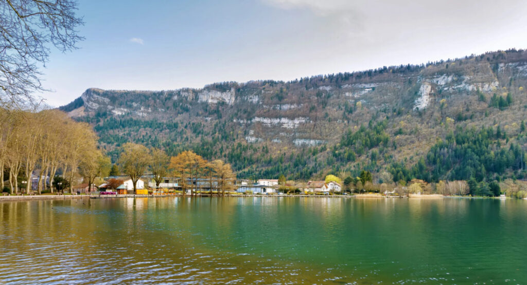 Nantua lake in the Jura mountains.