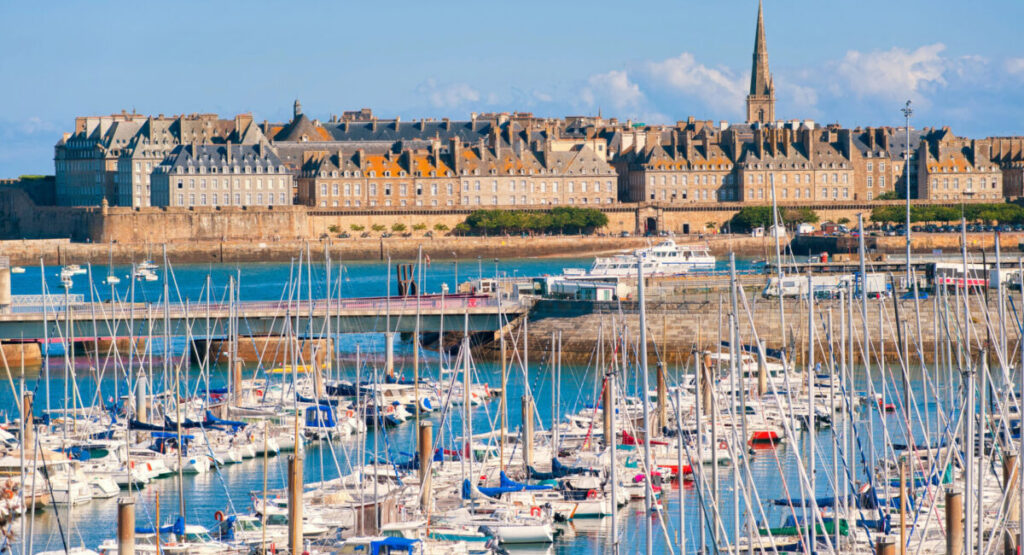 Panoramic view of the port of Saint-Malo.