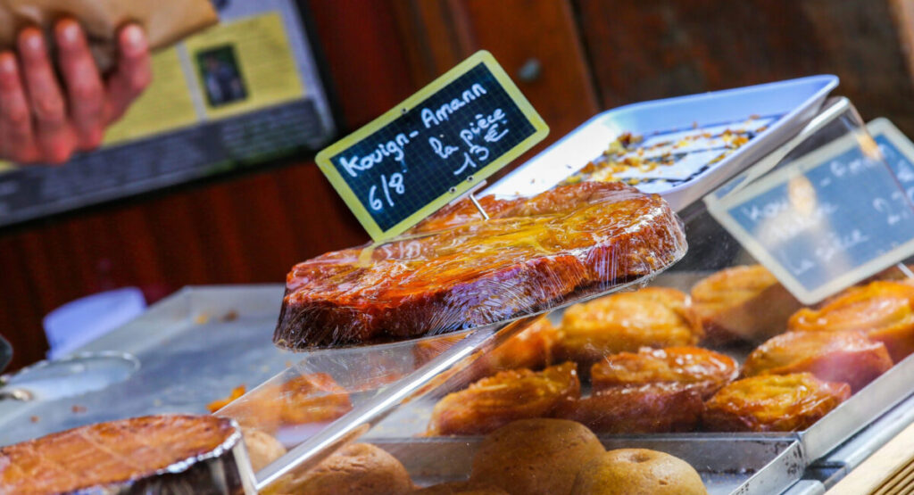 Kouign amann traditional french sweet.