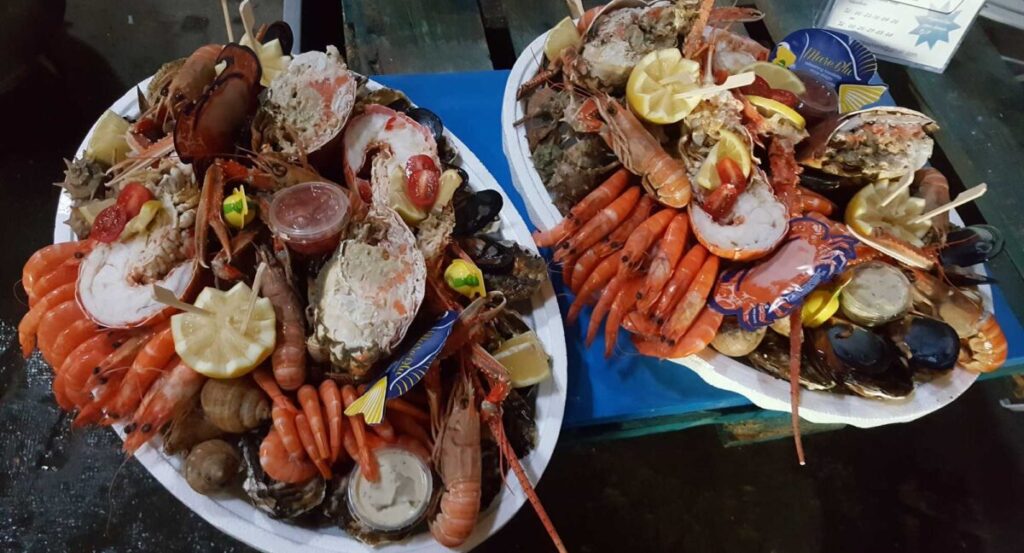 Seafood platter.