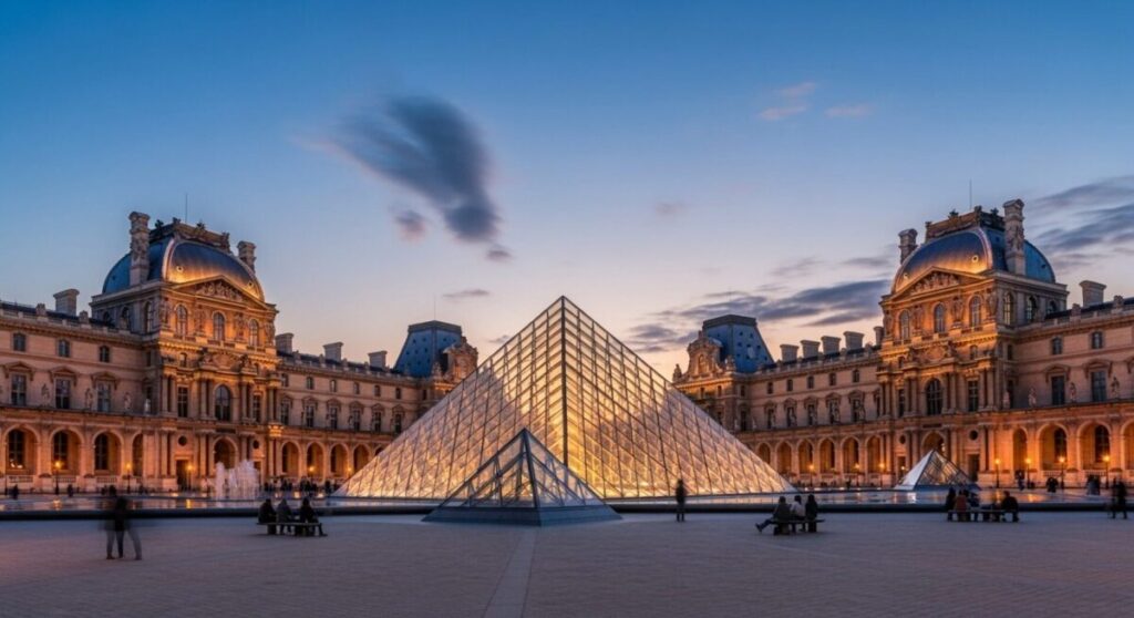Louvre by night.