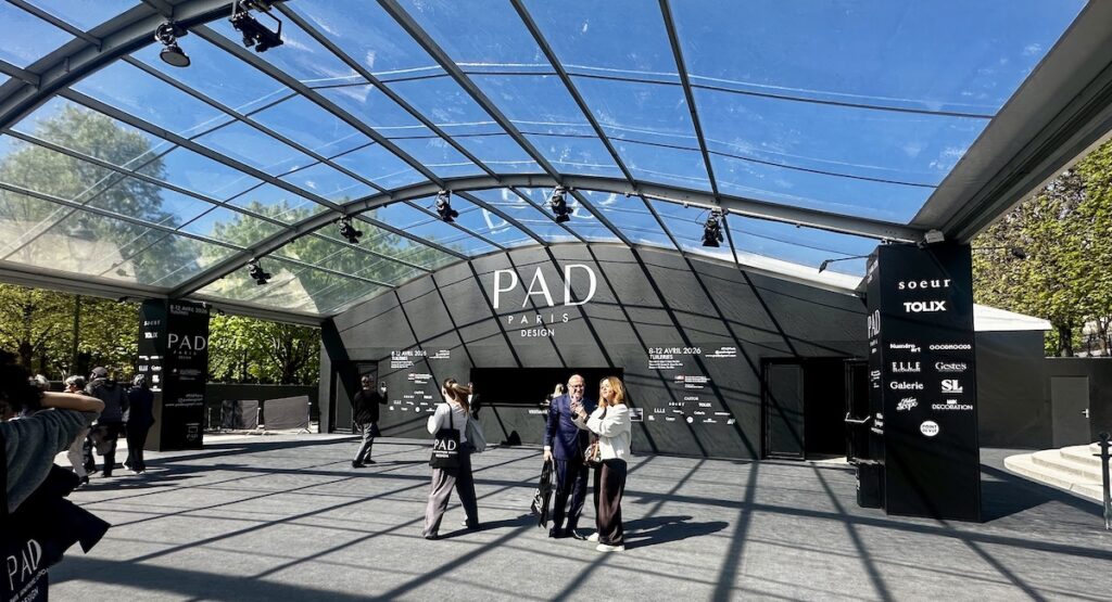 Entrance to PAD Design fair in Paris.