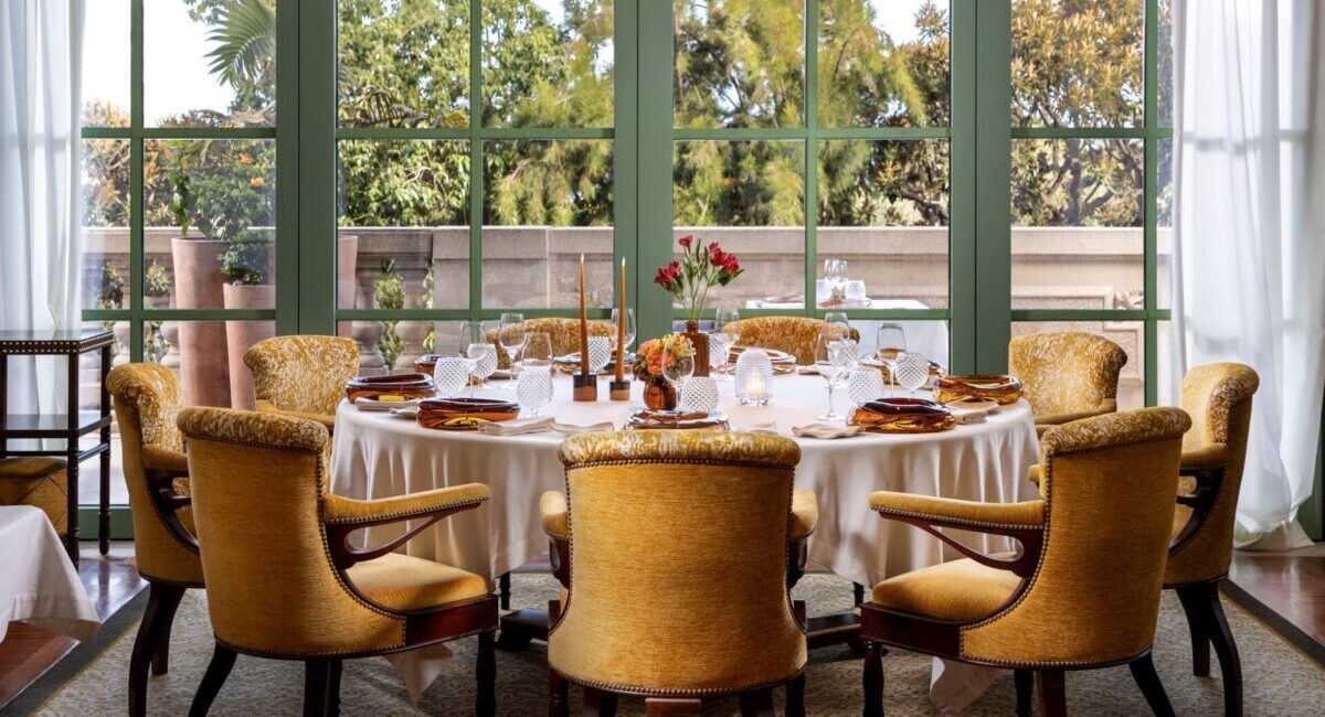 swanky restaurant table