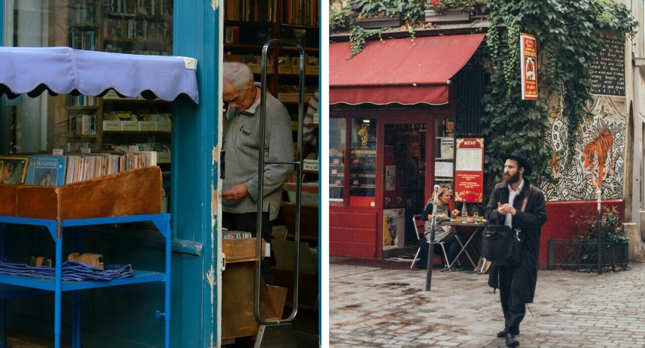 paris scenes, two men on the street