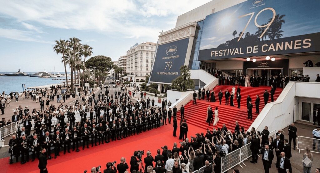 Red carpet at Cannes Film Festival.