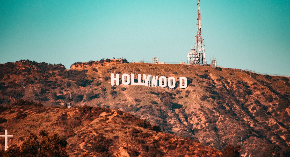 Hollywood sign in the hills of Los Angeles.