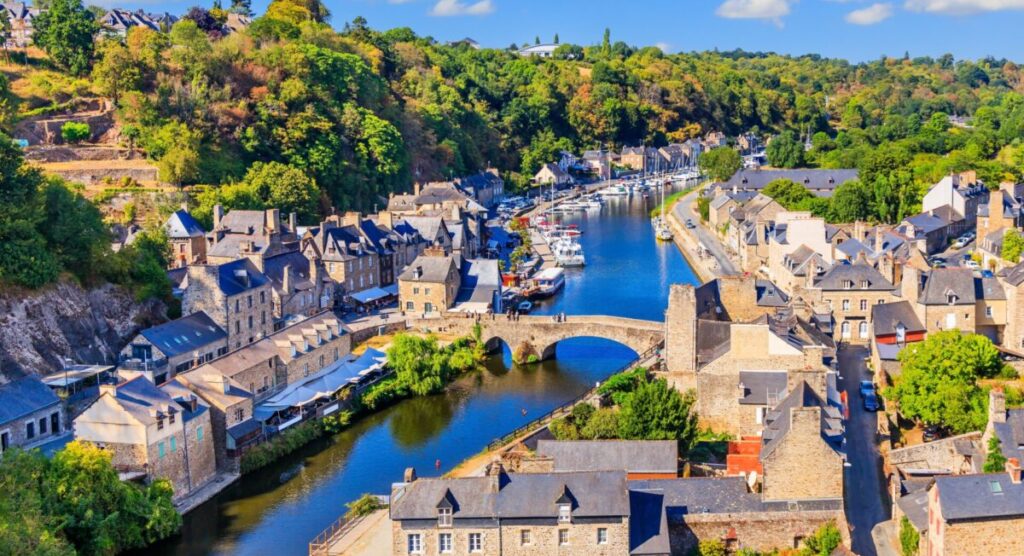 Panoramic view of Dinan, in Britanny.