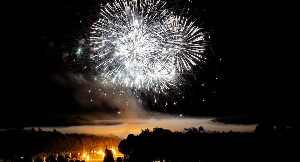 Fireworks at the Palace of Versailles.