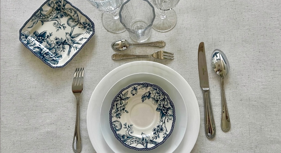 Fancy table setting.