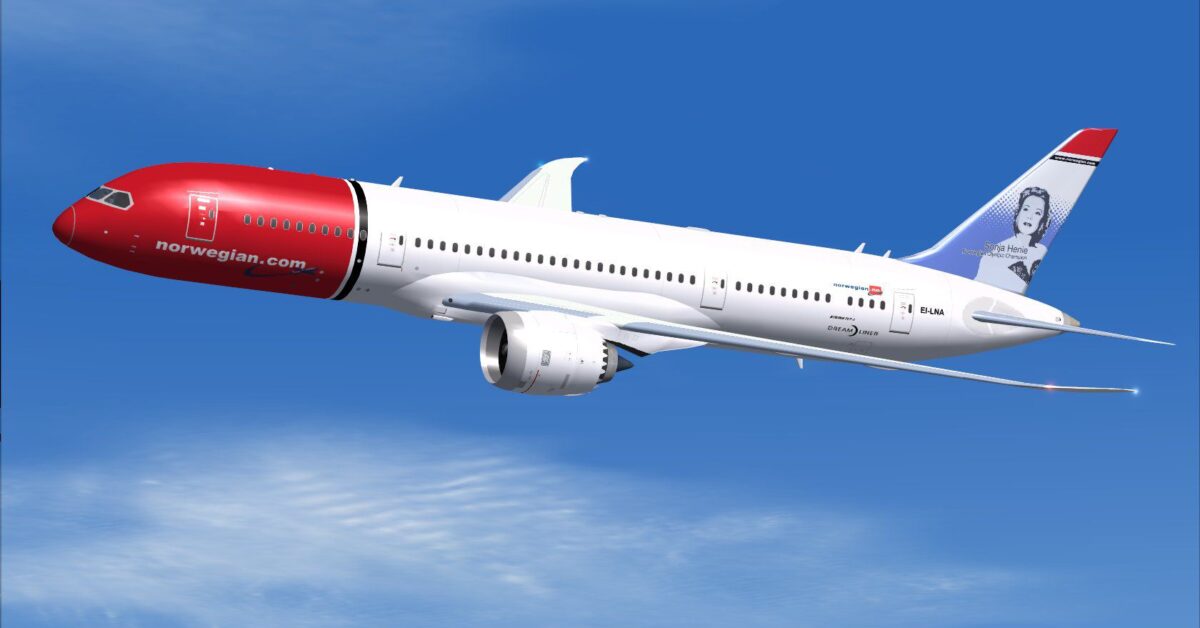 One of the birds from Norwegian's current flock of Boeing 787 Dreamliners.