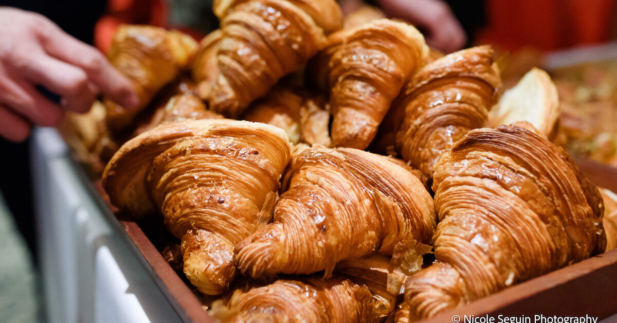 Basket of croissants