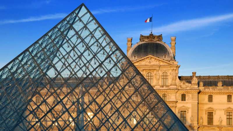 The Louvre Pyramid.