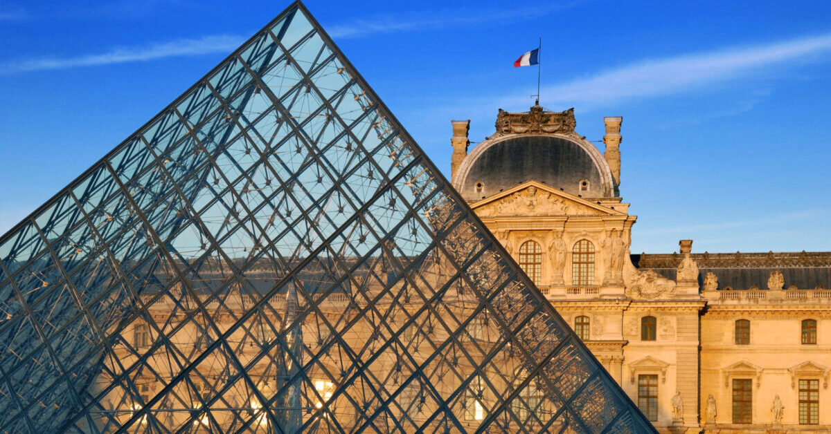 The Louvre Pyramid.