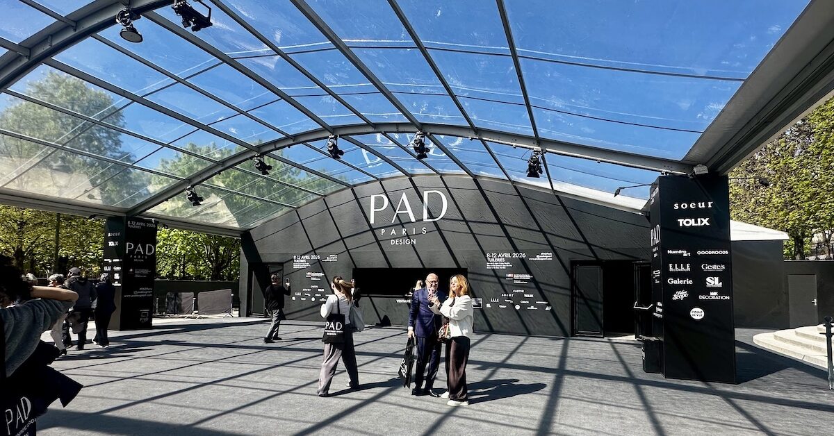 Entrance to PAD Design fair in Paris.
